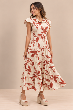 Vestido Belgica Marrón Print