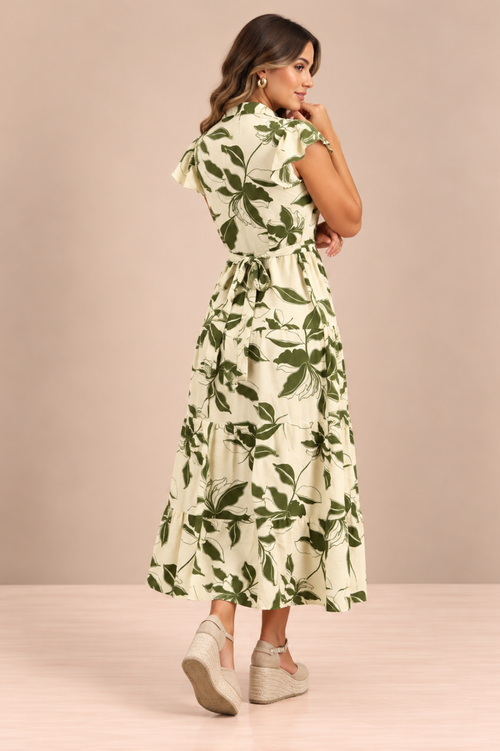 Vestido Belgica Verde Print