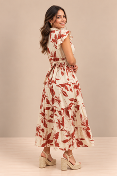 Vestido Belgica Marrón Print