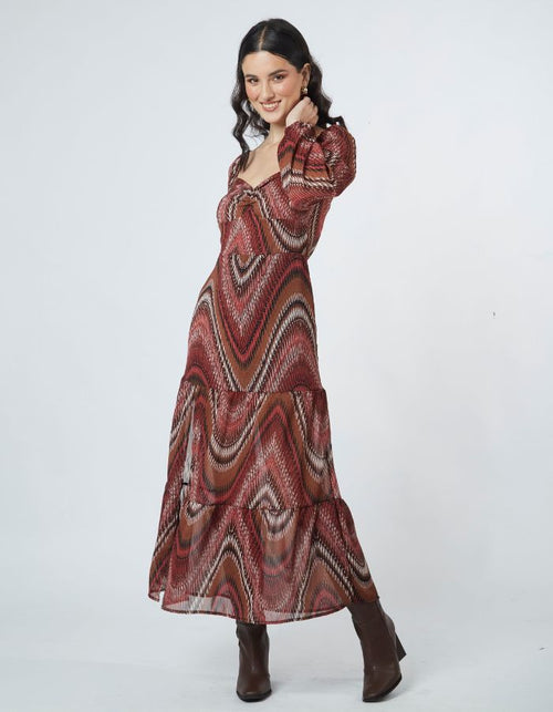 Vestido Nadia Guinda Print