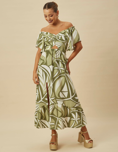 Vestido Marcela Verde Print