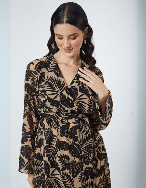 Vestido Bela Marrón Print