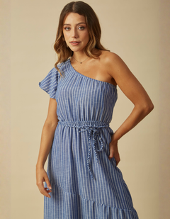 Vestido Agustina Azul Rayas