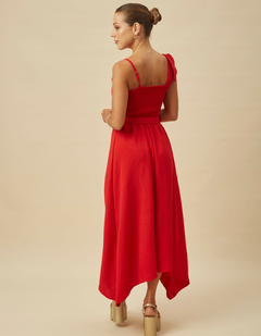 Vestido Almendra Rojo