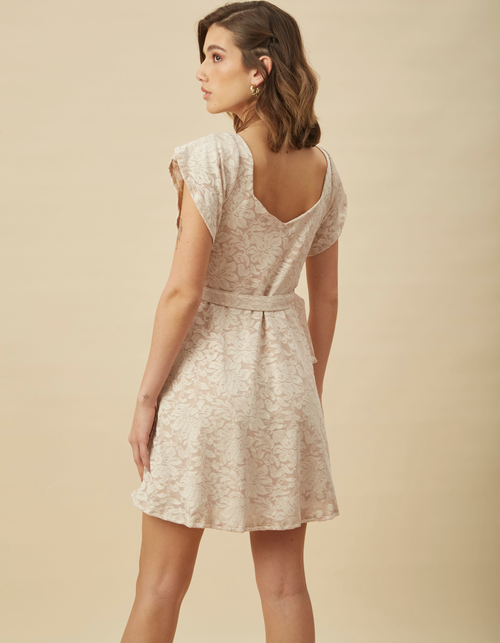 Vestido Noelia Beige Encaje