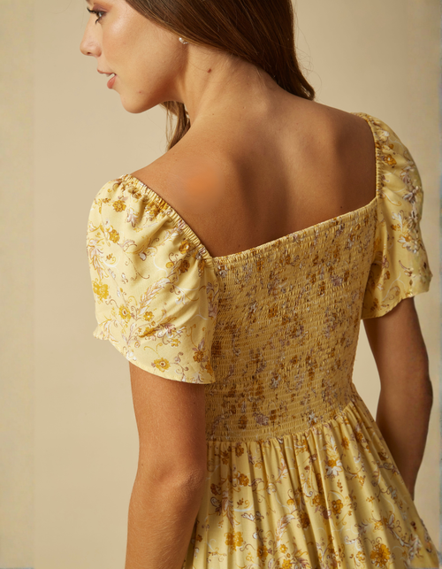 Vestido Kaia Amarillo Print
