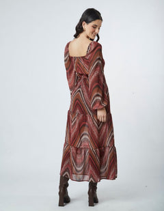 Vestido Nadia Guinda Print