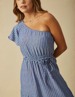 Vestido Agustina Azul Rayas