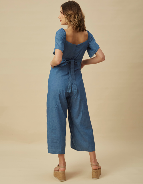 Enterizo Elsa Celeste Denim