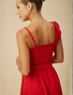 Vestido Almendra Rojo