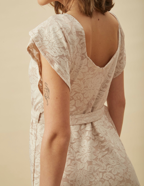 Vestido Noelia Beige Encaje