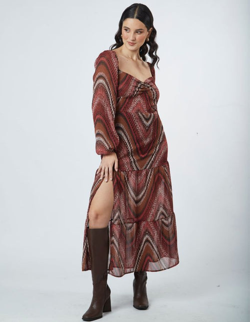 Vestido Nadia Guinda Print