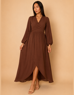 Vestido Isabella Marron