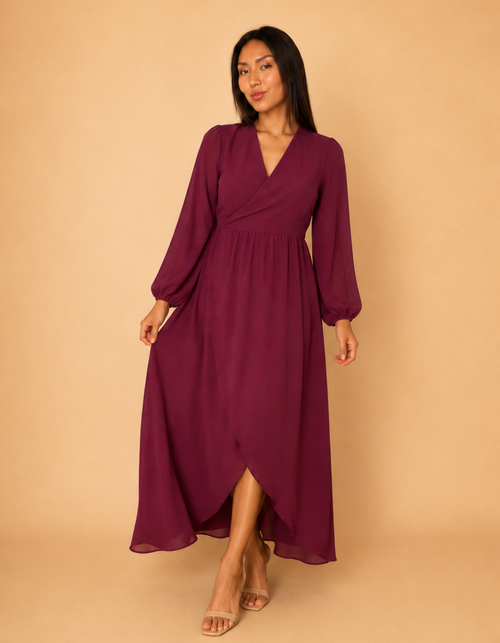 Vestido Isabella Guinda