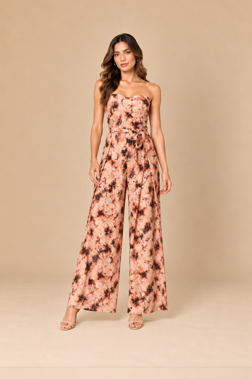 Enterizo Fonseca Naranja Print