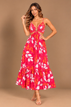 Vestido Positano Fucsia Print