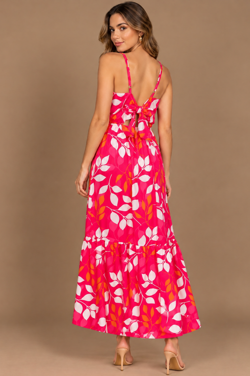 Vestido Positano Fucsia Print