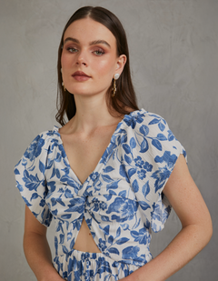 Vestido Marcela Azul Print