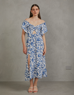 Vestido Marcela Azul Print