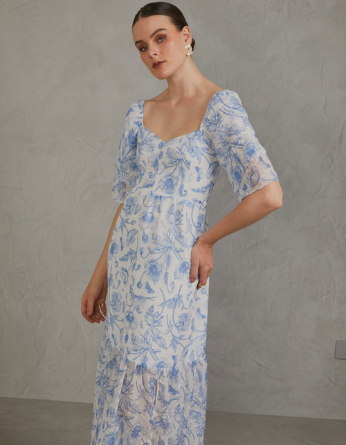 Vestido Aixa Azul Print