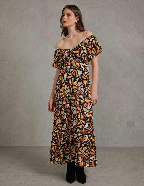 Vestido Paris Negro Print