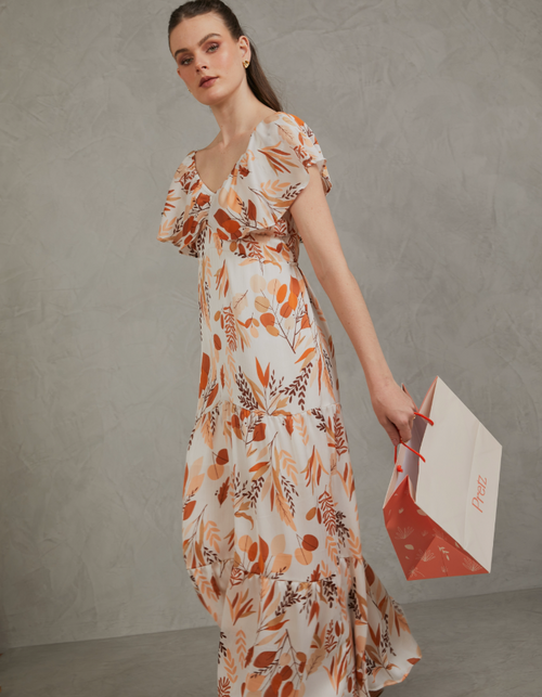 Vestido Paris Naranja Print