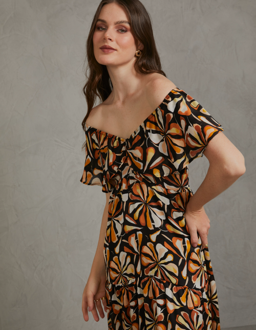 Vestido Paris Negro Print