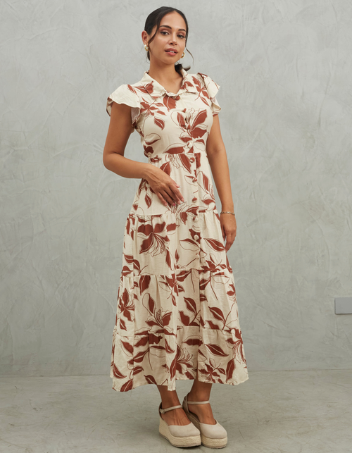 Vestido Belgica Marrón Print