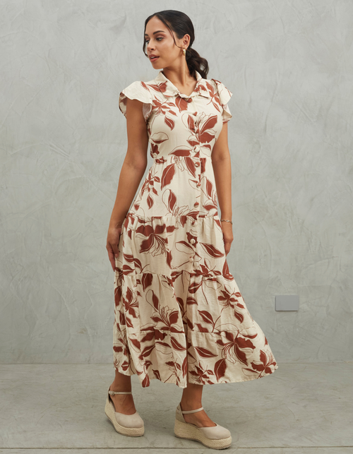 Vestido Belgica Marrón Print