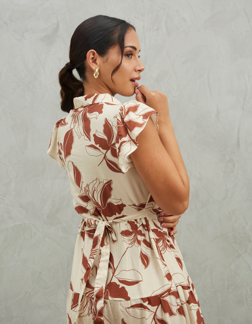 Vestido Belgica Marrón Print