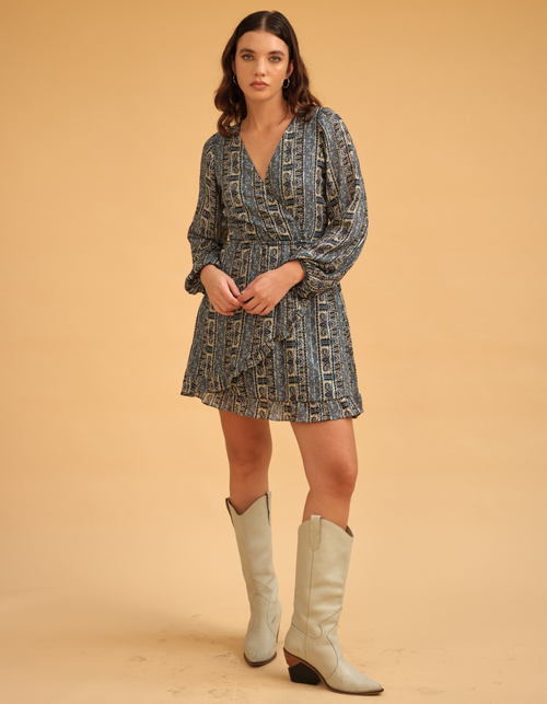 Vestido Esfera Azul Print