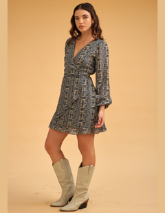 Vestido Esfera Azul Print