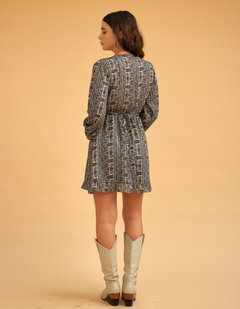 Vestido Esfera Azul Print