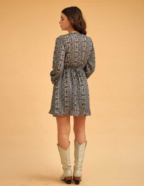 Vestido Esfera Azul Print