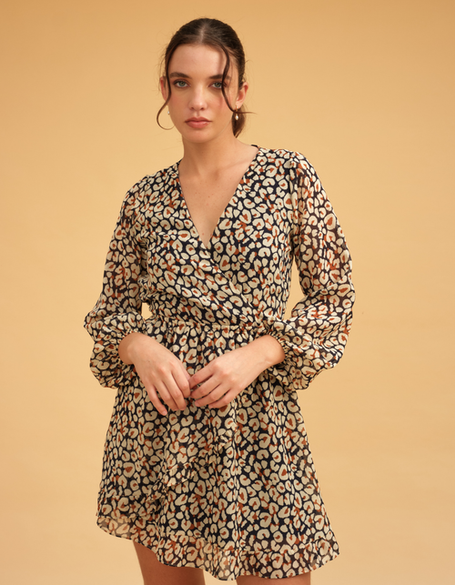Vestido Esfera Ocre Print