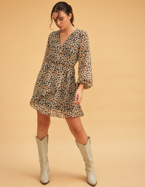 Vestido Esfera Ocre Print