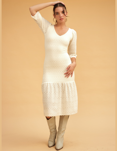Vestido Gabi Blanco Tejido