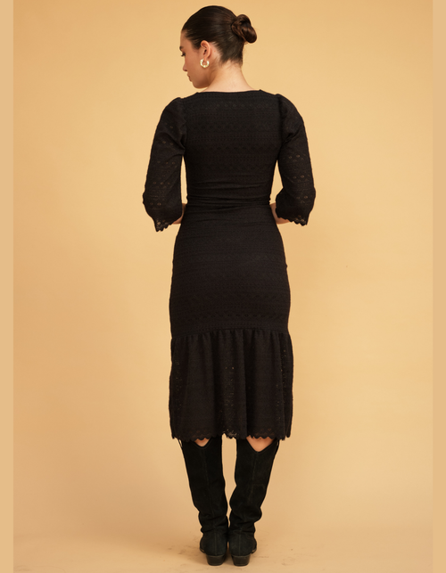 Vestido Gabi Negro Tejido