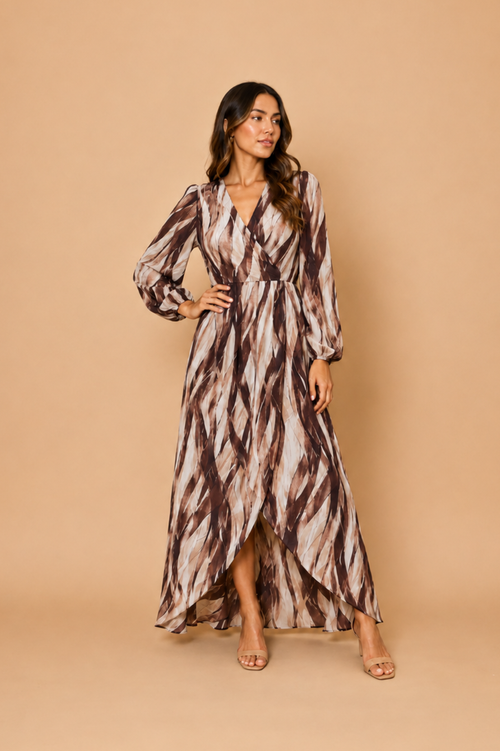 Vestido Isabella Marrón Print