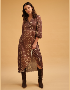 Vestido Isabella Marron Print