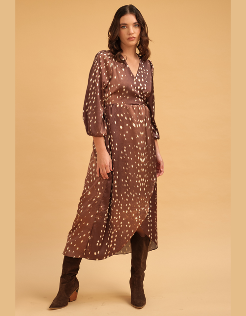 Vestido Isabella Marron Print