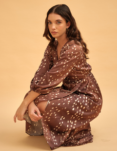 Vestido Isabella Marron Print