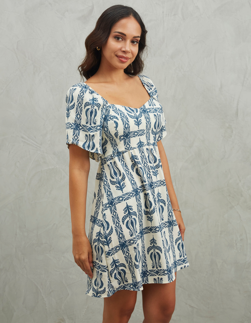 Vestido Lisi Azul Print