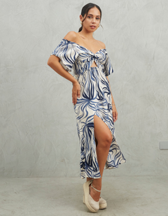 Vestido Marcela Azul Print