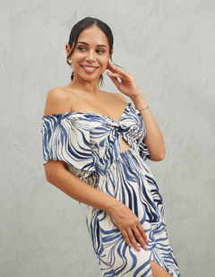 Vestido Marcela Azul Print