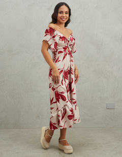 Vestido Marcela Rojo Print